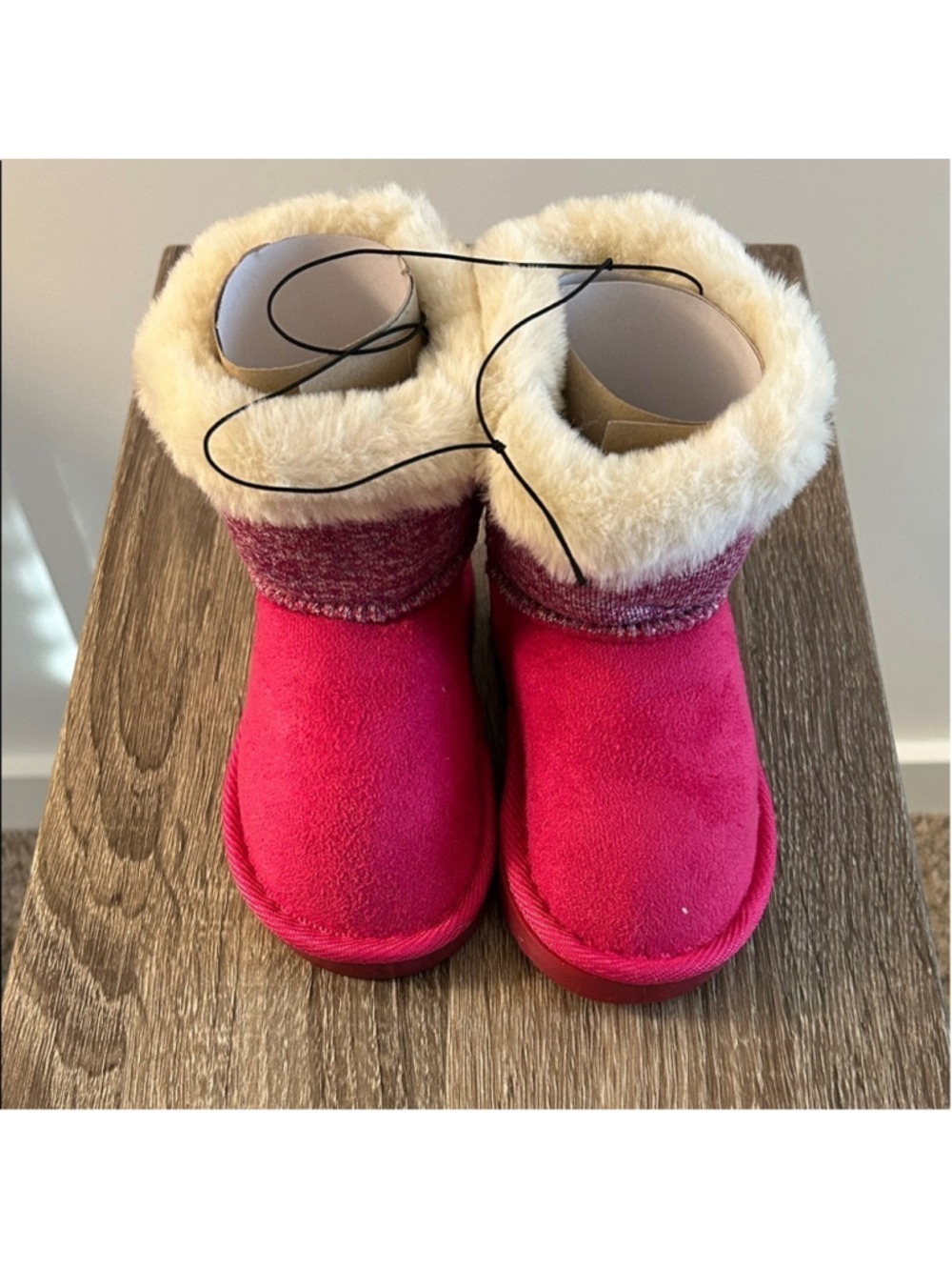 Vibrant Pink Fur-Lined Boots